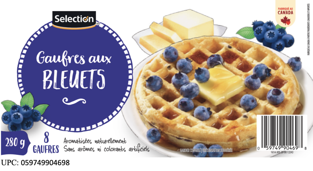box of frozen waffles